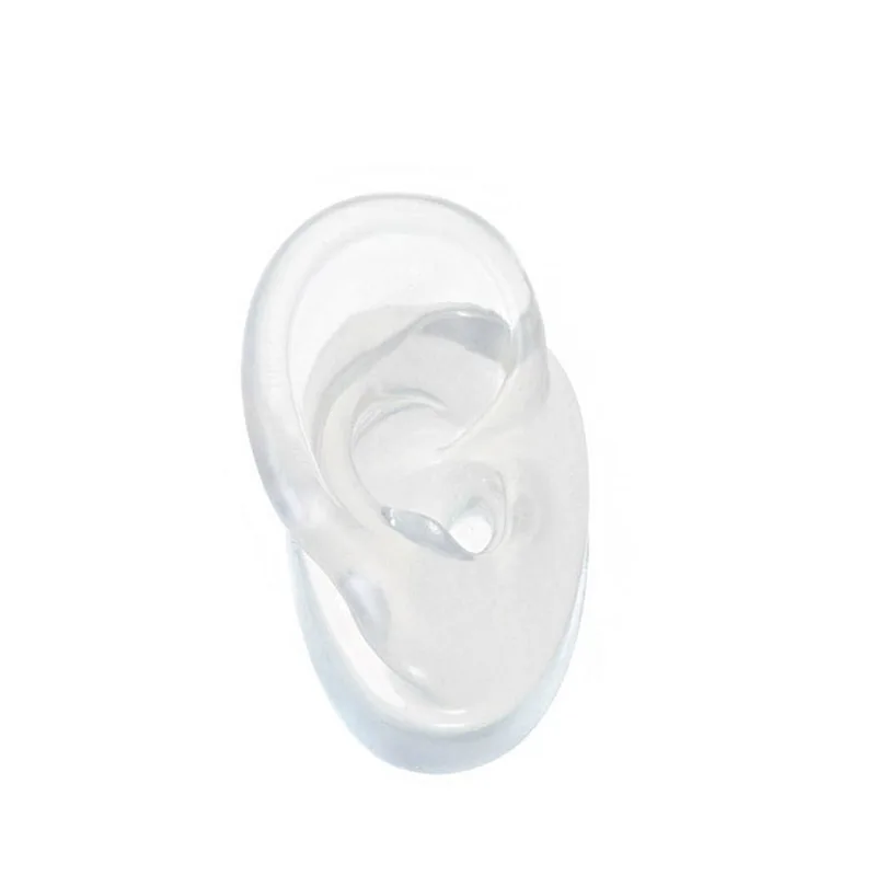 Одно Силиконовое Ухо модель человеческого искусственного уха для слуховых аппаратов IEM Наушники дисплей и лекции - Цвет: Transparent Right