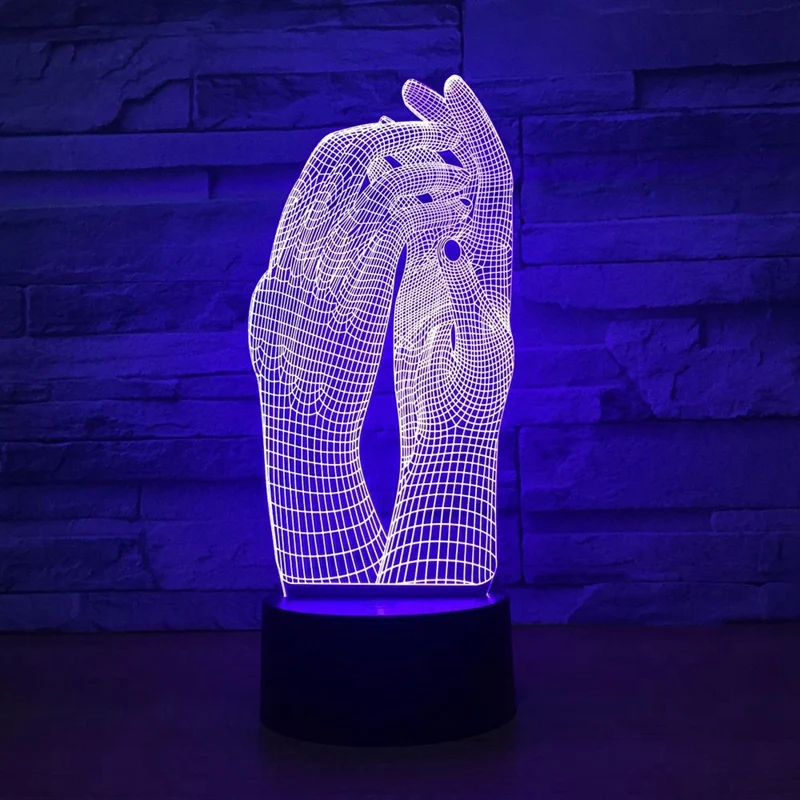 

Top-Love Two Hands 3D Lamp LED Night Light USB Contact Table Lamp Decoration Party Holiday Indoor Lighting Figural Lamp