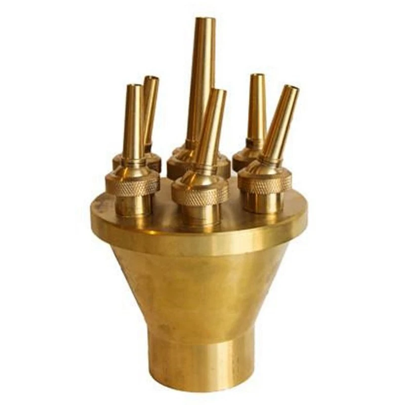 1 1/2 Inch Dn40 Brass Lotus Water Fountain Nozzle Spray Pond Sprinkler- for Garden Pond, Amusement Park, Museum, Library
