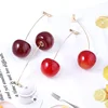 Anime JoJos Bizarre Adventure Noriaki Cherry Drop Earrings 2022 JOJOS Kujo Jotaro Broken Heart Stud Ear Clip Men Cosplay Jewelry ► Photo 3/6