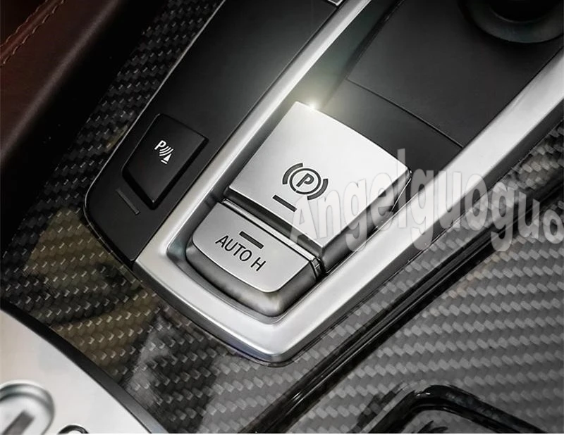 Angelguoguo Car Central Handbrake Auto H Button Decorative Cover Trim For BMW 5/6/7 Series F10 GT F07 X3 f25 X4 f26 X5X6
