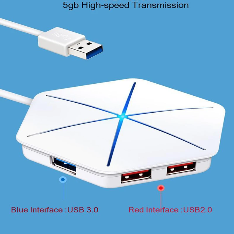 SeenDa USB 3,0 2,0 концентратор с OTG 6 Порты и разъёмы Usb разветвитель с микро Usb Интерфейс SD/устройство для считывания с tf-карт для нескольких устройств рабочего ноутбука