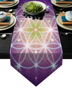 

Flower Life Of Flower Table Runner Table Flag Home Party Decorative Tablecloth Table Runners