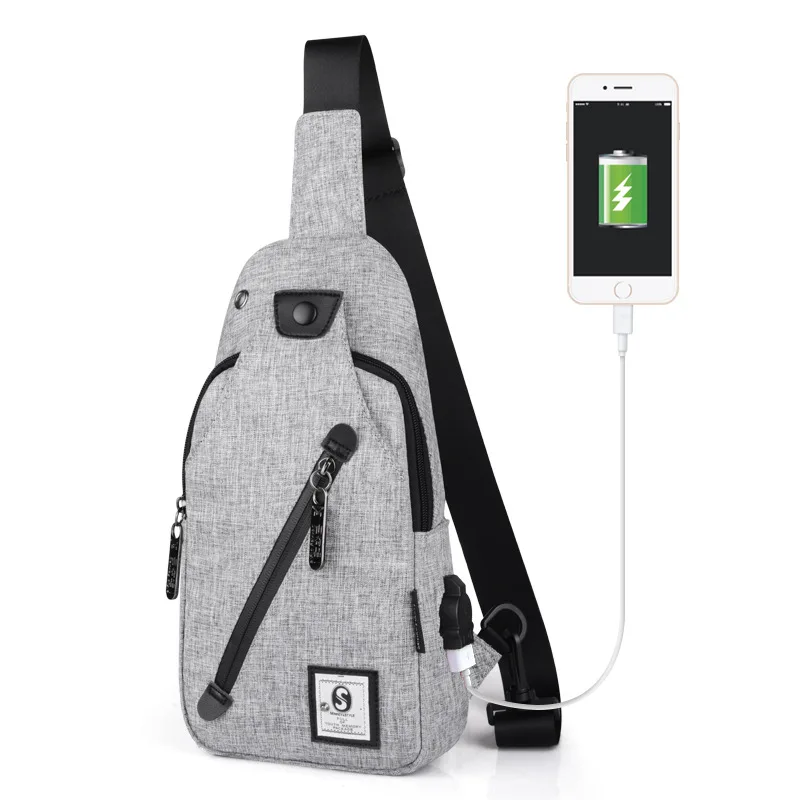 

Cross Border for Source Factory New Style MEN'S Single-shoulder Bag Shoulder Bag Oxford Cloth Sports Outdoor Bag Men Chest Pack