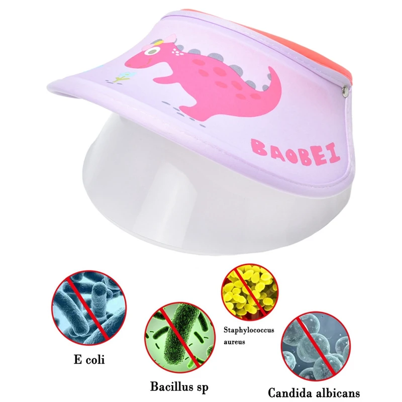 

Children Protective Caps Anti Droplet Cartoon Lovely Baseball Cap Empty Top Face Shield Visor Summer Sunscreen School Mask Cover