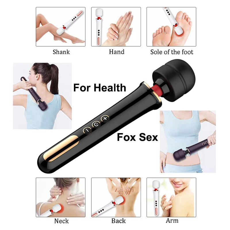 Powerful Clit Vibrator For Woman Huge AV Magic Wand Personal Body Massage Clitoral Stimulator Big Head Vibrator Erotic Sex Toys