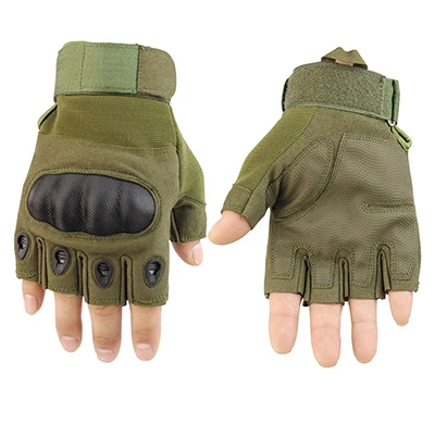 A4 Army Green Тактические перчатки без пальцев военные армейские стрельбы Пейнтбол страйкбол велосипедные походные армейские перчатки без пальцев черного цвета перчатки с половинными пальцами - Цвет: A4 Army Green