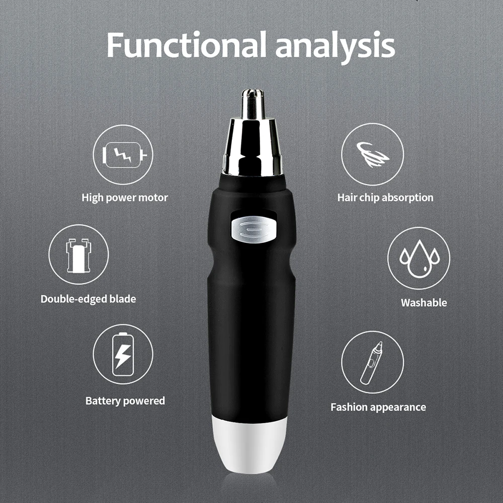 Electric Shaving Nose Ear Trimmer Safety Face Care Nose Hair Trimmer for Men Shaving Hair Removal Razor Beard Cleaning Machine 2 Electric Shaving Nose Ear Trimmer Safety Face Care Nose Hair Trimmer for Men Shaving Hair Removal Razor Beard Cleaning Machine 2