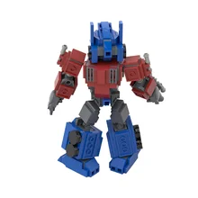 

MOC Blue Anime Warriorals Deformation Armor Robot Fighting Building Block Model Comics Driving Bricks Toys Puzzle Children Gift