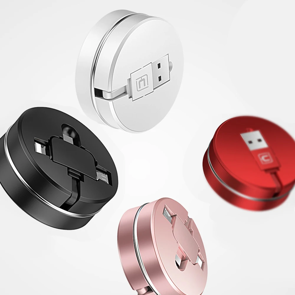 FDBRO 3 в 1 Micro usb type C кабель для быстрой зарядки для iphone samsung huawei Xiaomi Универсальный Выдвижной телефон данных USB кабель