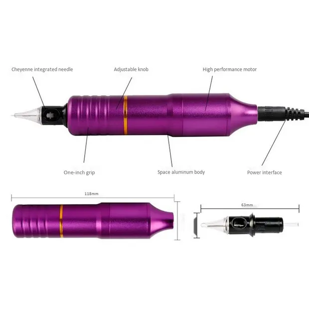 Tattoo Hybrid Tattoo Pen Rotary Tattoo Machine Needle Cartridges Em108