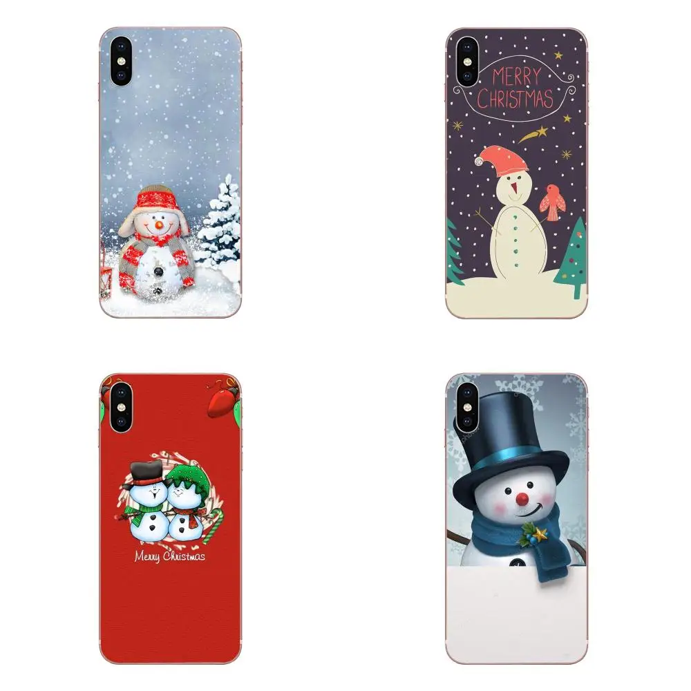 Счастливый новый год Жених Рождество Снеговик ТПУ мобильный для Apple IPhone X XS Max XR 4 4s