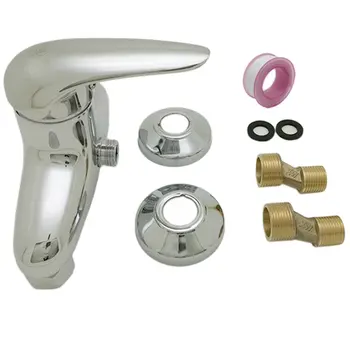 

Wall Mounted Bathtub Faucet Zinc + Brass Bathtub Shower Mixer Chrome Finish Shower Set Shower Tap 1 Piece