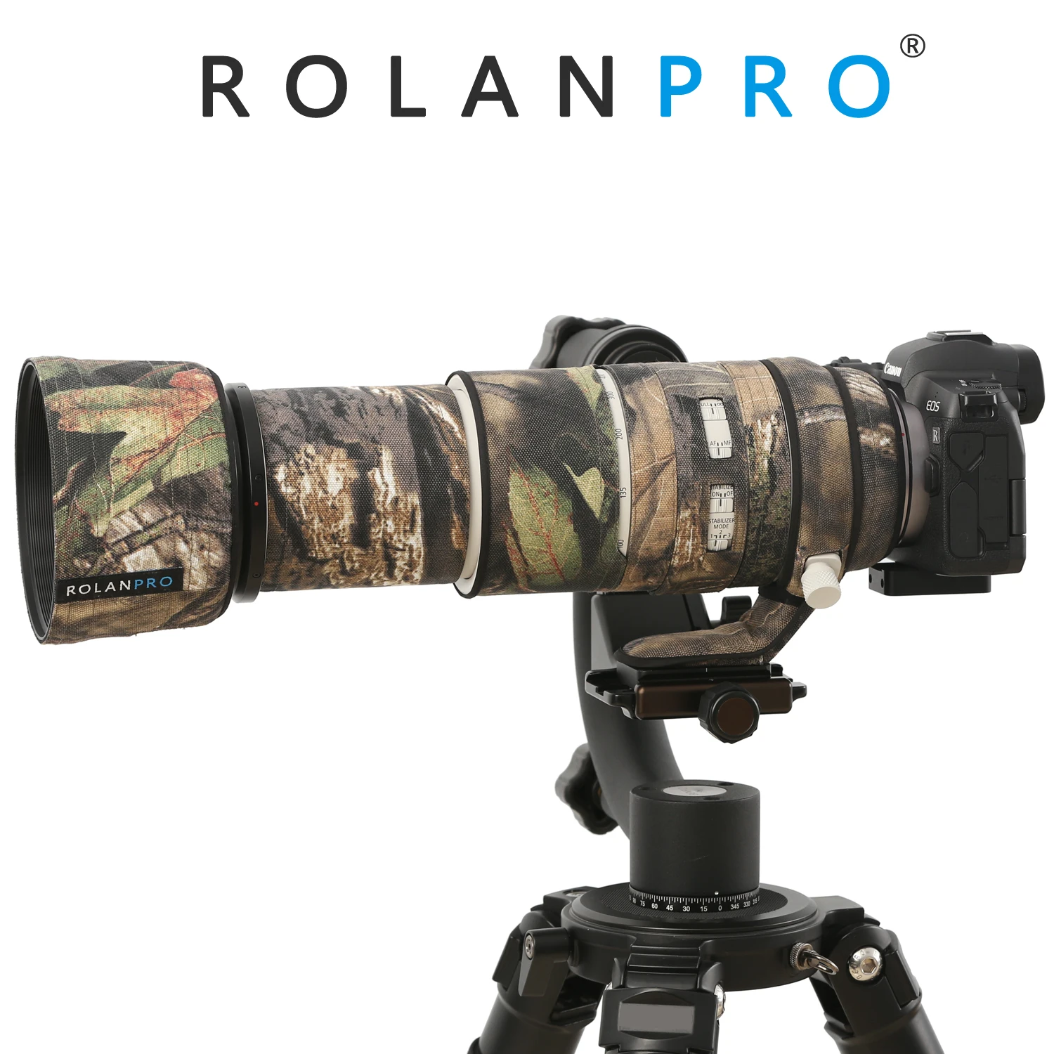 

ROLANPRO Waterproof Lens Coat For Canon RF 100-500mm F/4.5-7.1 L IS USM Camouflage Rain Cover Lens Protective Sleeve Guns