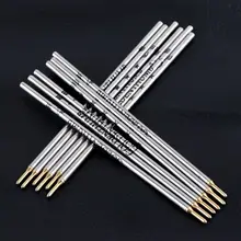 Boîte de 100 pièces de recharge de tuyau en fer argenté, pouce, vêtements, découpe de tissu en cuir, positionnement spécial, stylo de ligne, tige argent/or 