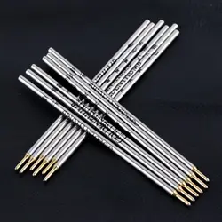 Tubo de hierro plateado para pulgar, recambio de ropa, cuero, corte de tela, posicionamiento, marca especial, bolígrafo de línea, varilla plateada/dorada, 100 unids/caja