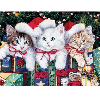 

Home-decor cute animal cats diy-oil-painting by number for Home Decor Canvas coloring by numbers handmade gift for adults kids