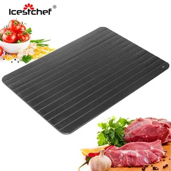 

ICESTCHEF Fast Defrosting Tray Thaw Plate Quick Thaw Meat Board Defrosting Tray Thaw Frozen Food Meat Kitchen Gadget Tool