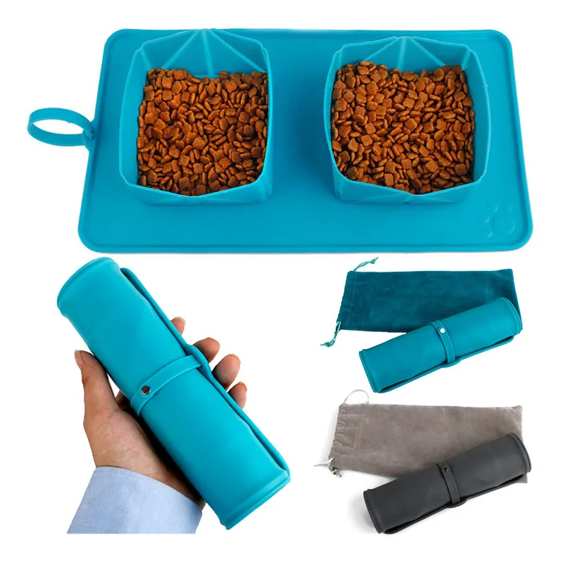 

Foldable Pet Outdoor Travel Bowls Portable Silicone Cat Dog Food Bowl Puppy Feeder Pet Food Container Pet Accessories 1 PC