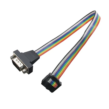 

DB9 male head line B serial cable connection cable data line COM RS232 to FC10P connector 25CM