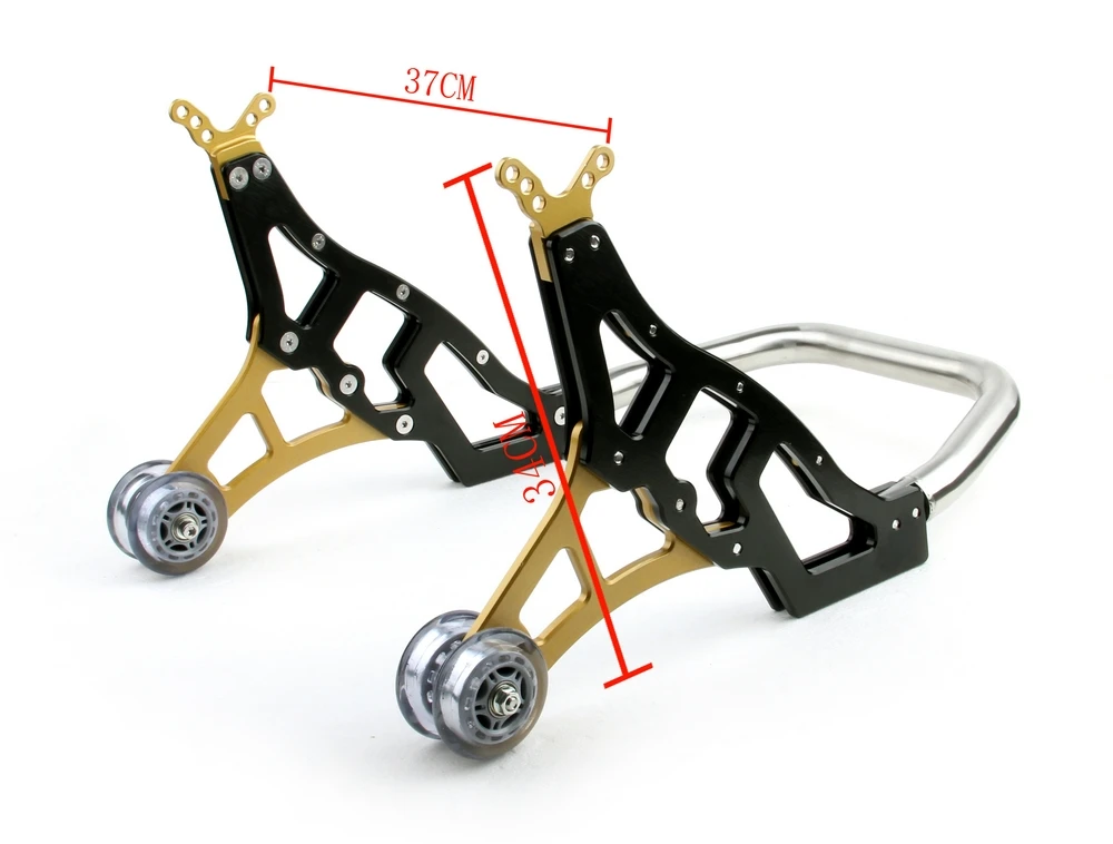 Areyourshop Gold Rear Swingarm Spool Lift Stand Swing Arm Roller Bearings Aluminum for Moto Dirt Pit Bike Paddock
