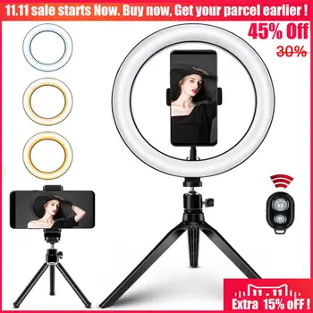 

6 inch/15cm Selfie Ring Light LED Ring Lamp Studio Video mini Photography Ringlight for Tik Tok Youtube Makeup Live Streaming