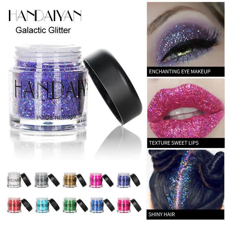 

New Eye Glitter High Gloss Face Body Makeup Relaxation Pigment Highlighter Glitter Powder 12 Color Korean Cosmetic TSLM1