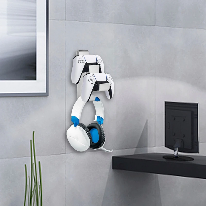 2022 New Aluminum Alloy Bracket Wall Mount Stand For PS5 Controller & Headset Hanger