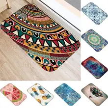 

40x60cm Anti-Slip Mat Watermelon/Pineapple/Flower Flannel Non-slip Water Absorption Carpet Bathroom Mat Printed Floor Mats Room