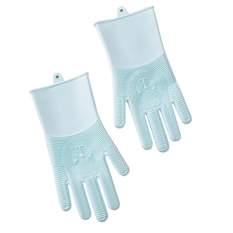 Толстые силиконовые перчатки для мытья посуды, многофункциональные волшебные перчатки для домашней работы, водонепроницаемые резиновые перчатки с изоляцией