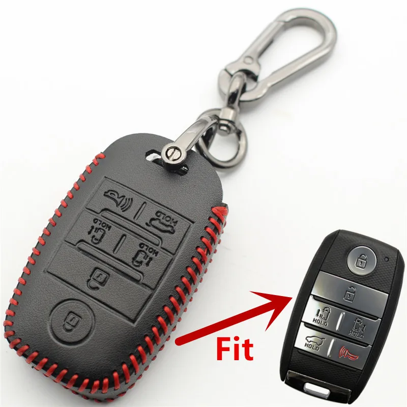 Чехол FLYBETTER из натуральной кожи с 6 кнопками без ключа для Kia Sedona/Grand/Carnival/Sorento L526