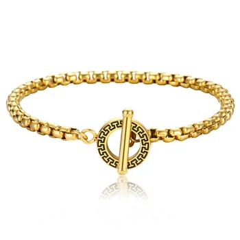 

Fashion 4mm Stainless Steel Chain Bracelet For Men Women Box Link Bracelet Lobster Clasp Silver/Gold/Black Color 8 inch TBS003A