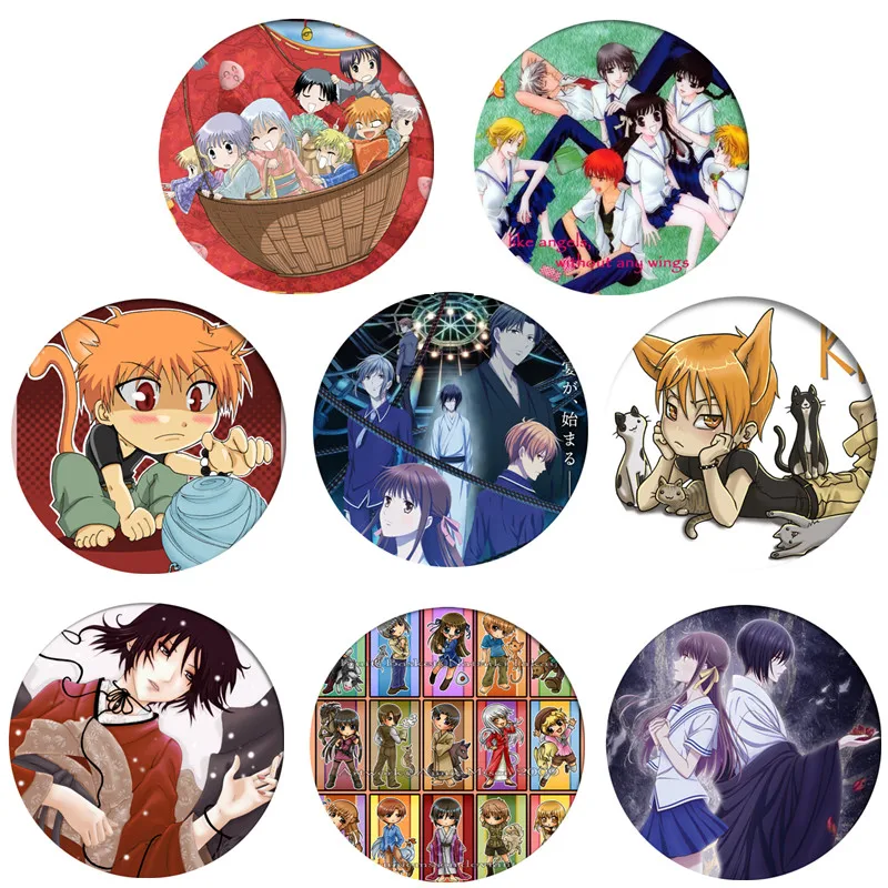 애니메이션 과일 바구니 코스프레 배지 혼다 Tohru Sohma 유키 브로치 핀 액세서리 의류 배낭 장식 선물