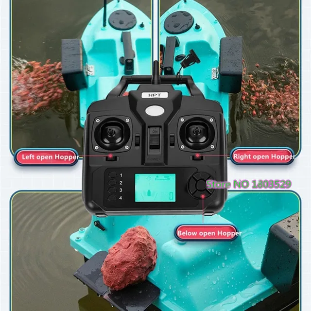 Update Profession RC GPS Fishing Bait Boat Fish Finder 2kg Bait Loading 500M 3 Hopper GPS Dual Position 16Pcs Point Nest VS V18 5