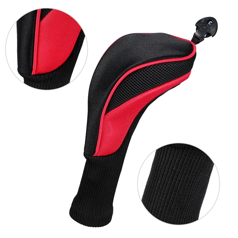 3Pcs/Pack Long Neck Golf Hybrid Club Head Covers Interchangeable(1#3#5