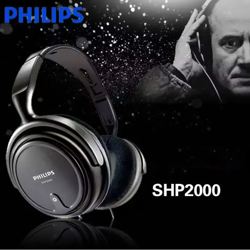PHILIPS SHP2000 3.5MM headphone music headset PC bass listening headphones  SHP2000 standard headphones|Headphone/Headset| - AliExpress
