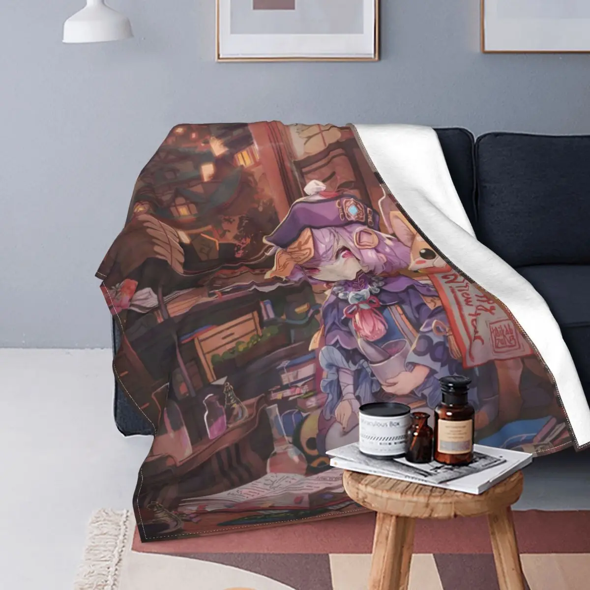 

Action Genshin Impact Blankets Fleece Spring Autumn QiQi Electronic Games Lightweight Throw Blankets for Bed Outdoor Bedspread