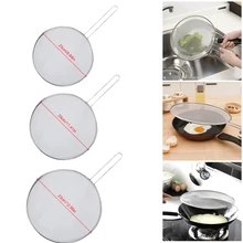 

Oil Splatter Screen Stainless Steel Fine Mesh Grease Splatter Guard With Wooden Handle For Frying Pan Kitchen Gadget efficiently