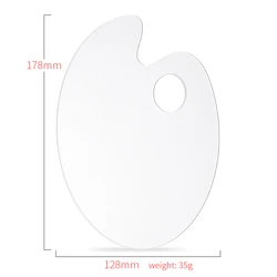 Clear Acrylic Palette and Mixing Rod Set (Oval)
