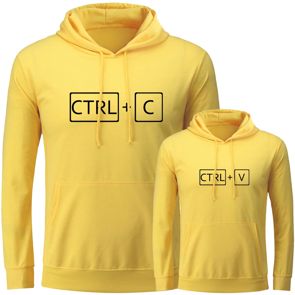 Забавные одинаковые комплекты для всей семьи, Ctrl+ C, для мамы и папы, Ctrl+ V толстовки для мальчиков и девочек толстовки для мамы и дочки одежда для папы и сына, пуловер - Цвет: Y2790