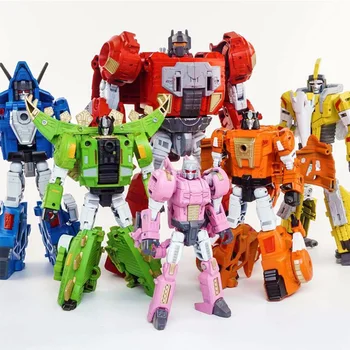 

Kids Toy Transformation Dinosaur Robot Black Mamba Oversize 6 IN 1 Alloy Metal Part Action Figure Collection Model Gifts