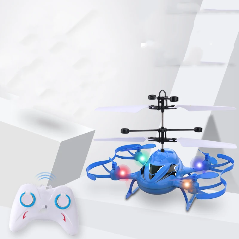 Mini RC Colorful Helicopter With LED Light Hand Sensing Infrared Induction Electronic Cartoon Flying Aircarft Toys for children radio control helicopter