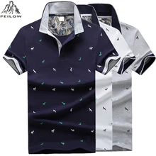 Мужские рубашки поло Новая мужская деловая рубашка поло с принтом оленя повседневная мужская одежда с воротником-стойкой M-4XL