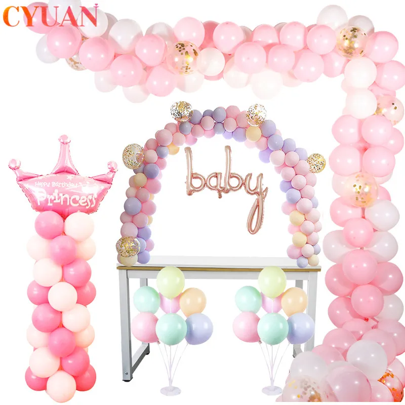Babyshower, украшения для дня рождения, Детские воздушные шары, палочка, подставка, баллон, Настольная АРКА, гирлянда, свадебные шары, украшение стола