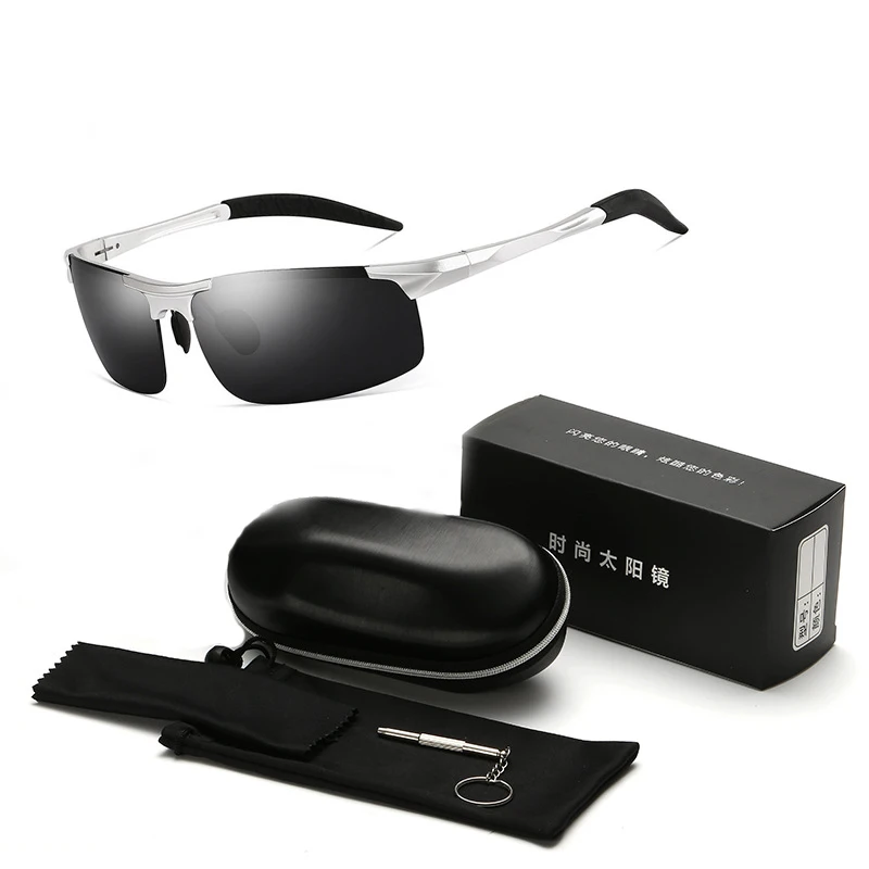 Новинка, Hindfield солнцезащитные очки, мужские, поляризационные, UV400, для вождения, квадратный стиль, модные, алюминиево-магниевые очки, Vogue okulary