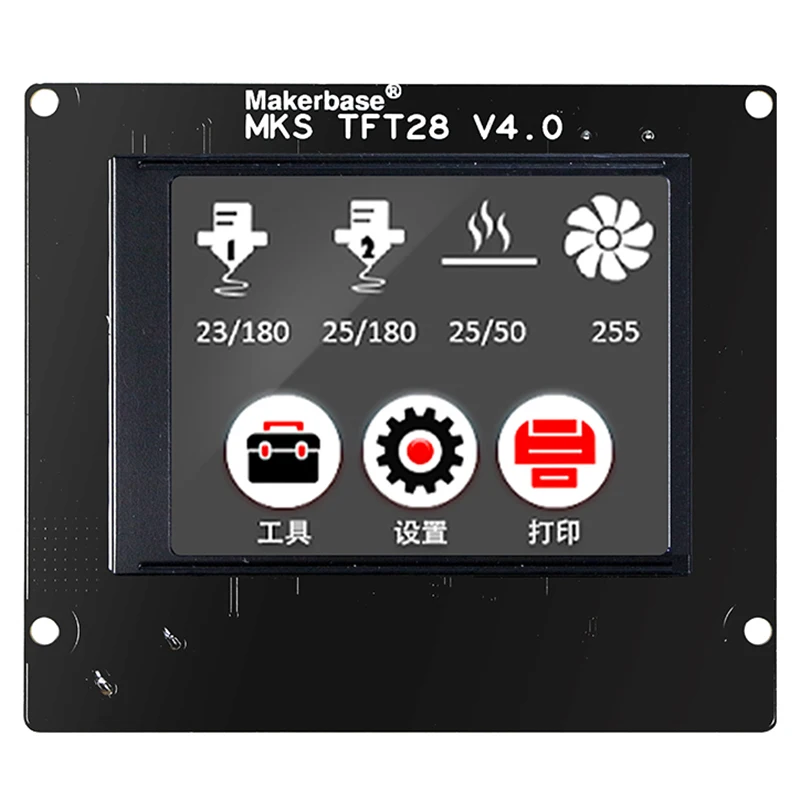 Makerbase 2,8 дюймов 3d принтер нажатие на экран Смарт-контроллер дисплей MKS TFT28 Поддержка приложения wifi Outage 5 язык-SCLL