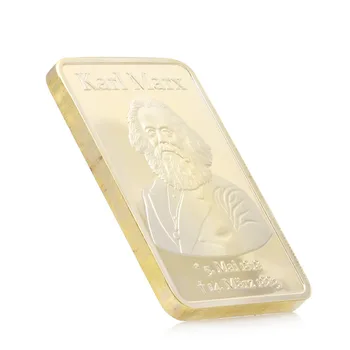 

Gold Plated Kail Marx Commemorative Challenge Coins Souvenir art Collection Gift