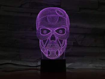 

3D Lamp The Skull Pretty Present for Children for Halloween Decoration Customized Fast Delivery Atmosphere Led Night Light Lamp