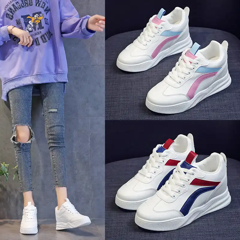 white leather chunky trainers