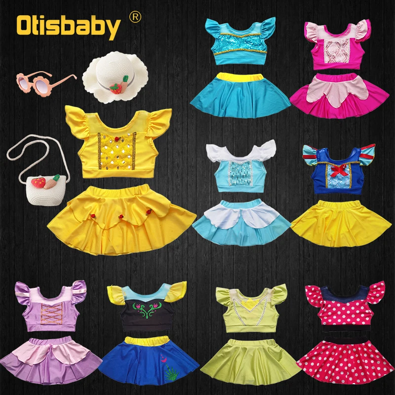 Купальник для девочек Белоснежка Эльза Анна бикини Золушка Аврора Белль